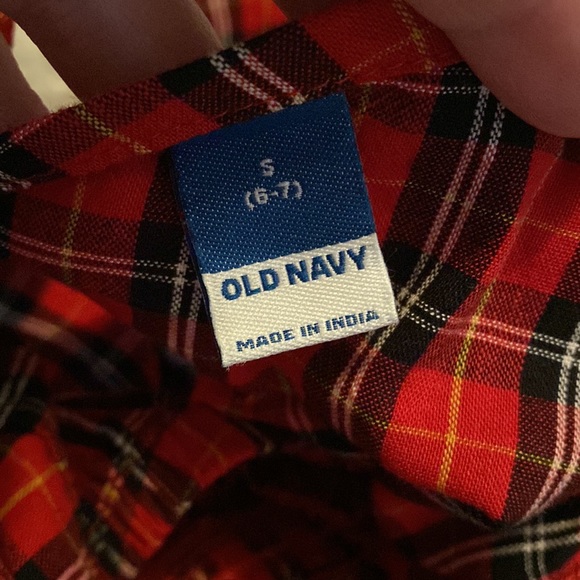 Bow Back Red Plaid Girls Dress, size 6/7 - Picture 6 of 7